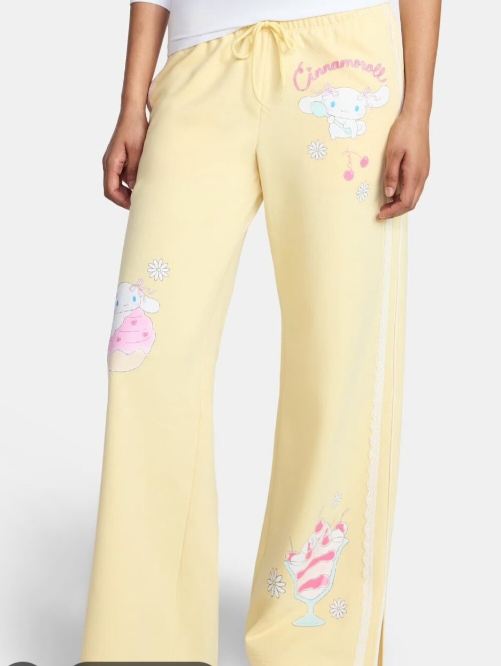 NWT Cinnamoroll Sz XXL Yellow Lounge Pants with Pastel Character Graphics